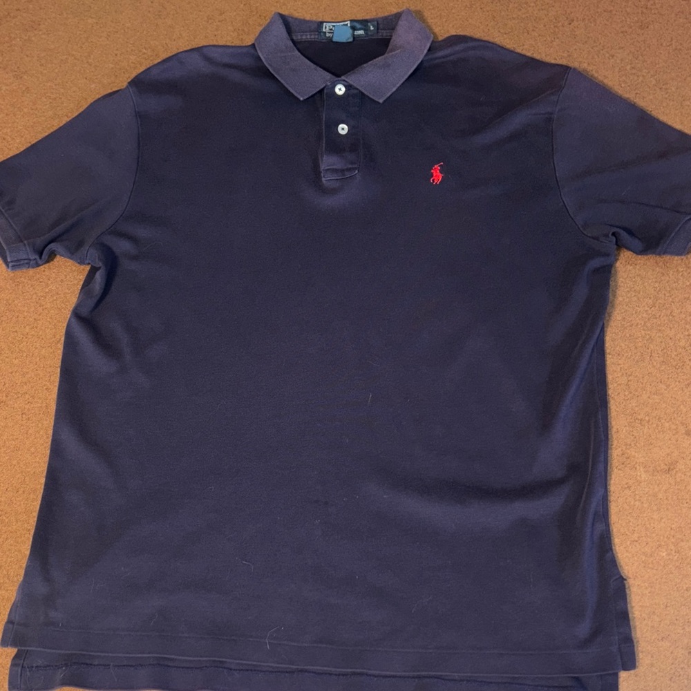 Polo Ralph Lauren Lg Navy/Purple Polo with Red Pony